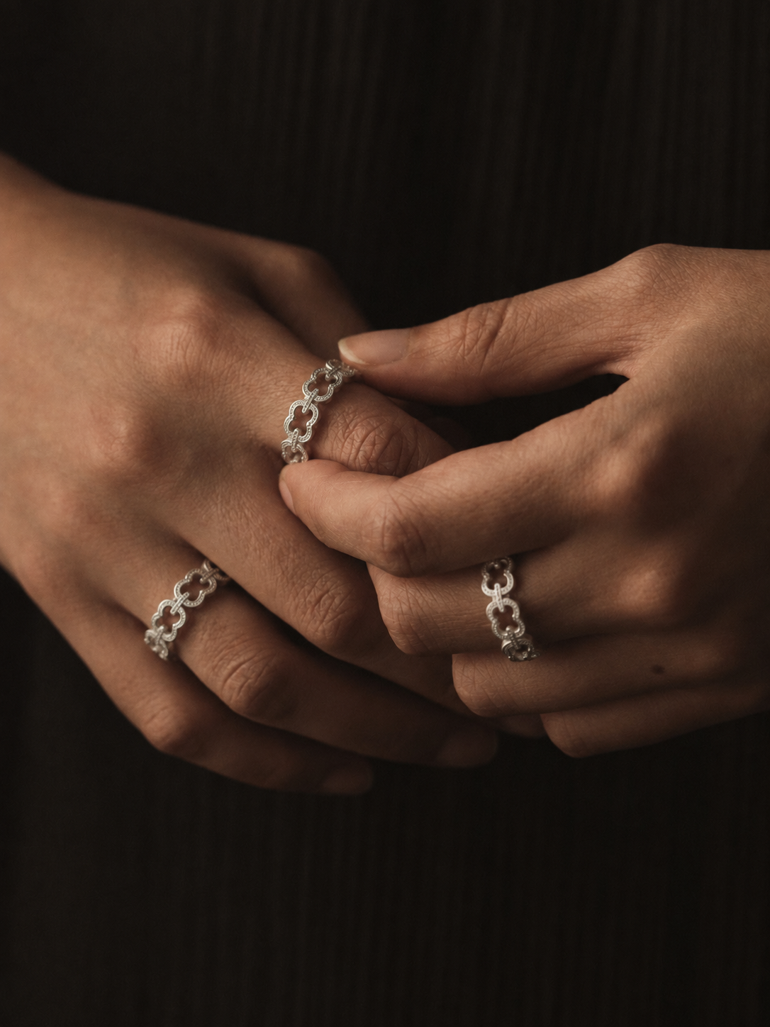 Logo Knot Ring in Sterling Silver