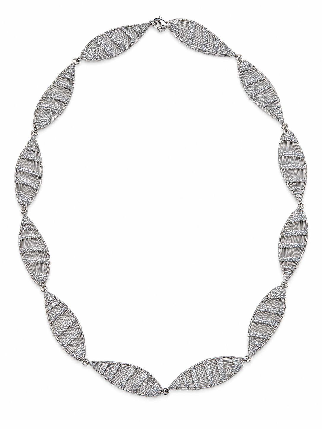 Filigree Leaf Necklace in Sterling Silver