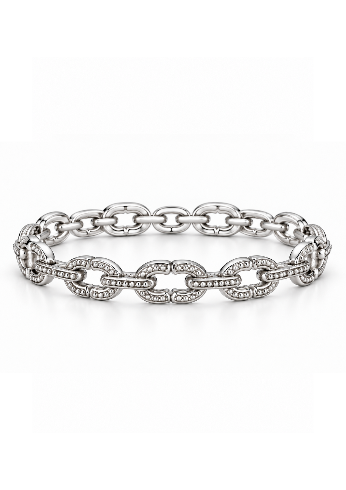 Logo Knot Bangle in Sterling Silver