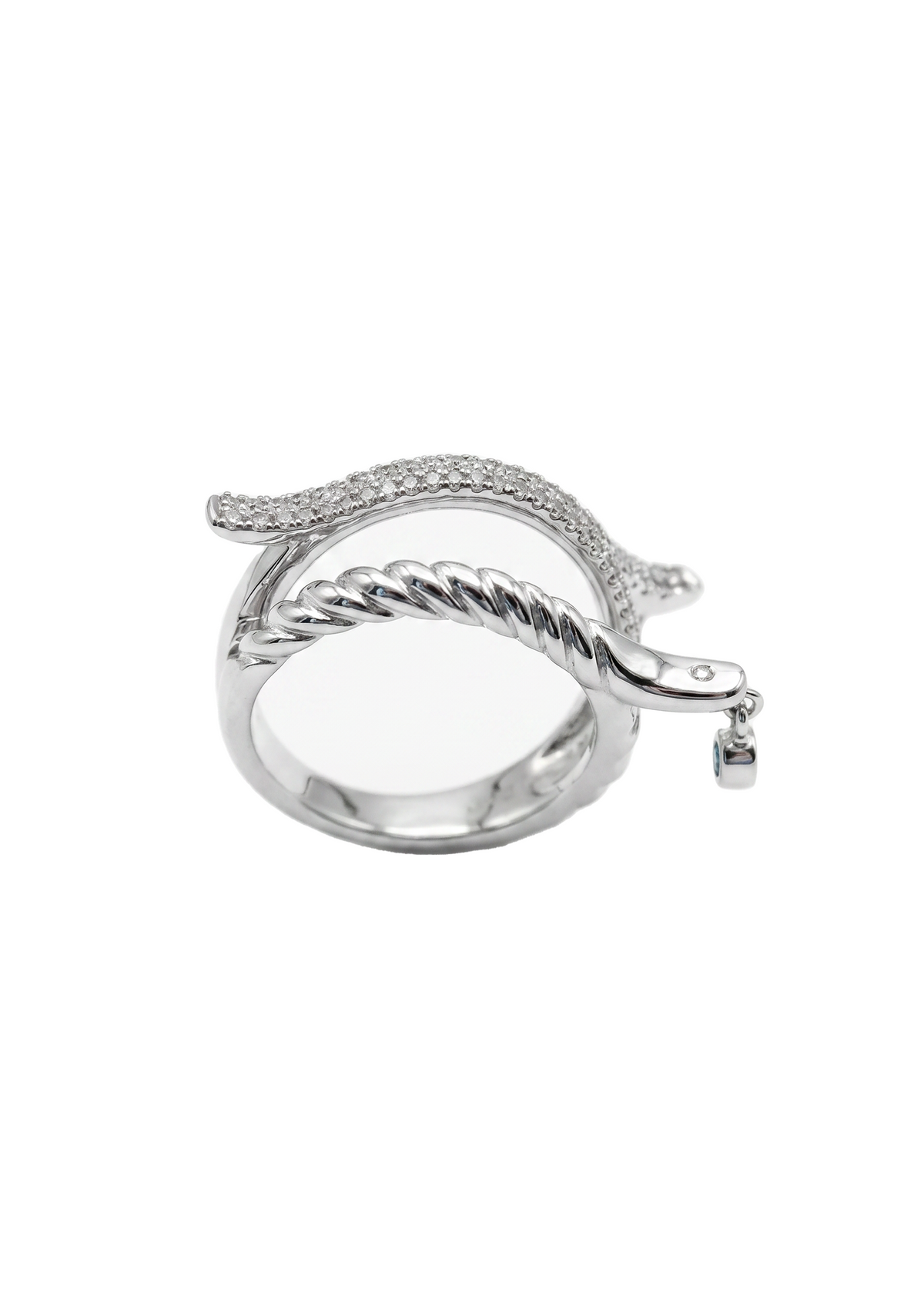 Triple Fishtail Ring in Sterling Silver