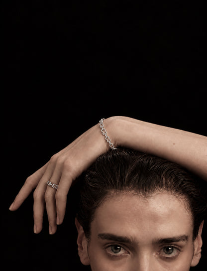 Logo Knot Ring in Sterling Silver