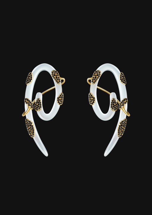 Crystal Ear Cuffs — Pair in 18K Gold
