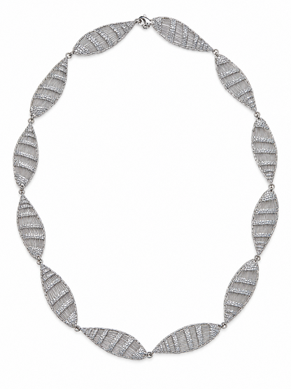 Filigree Leaf Necklace in Sterling Silver