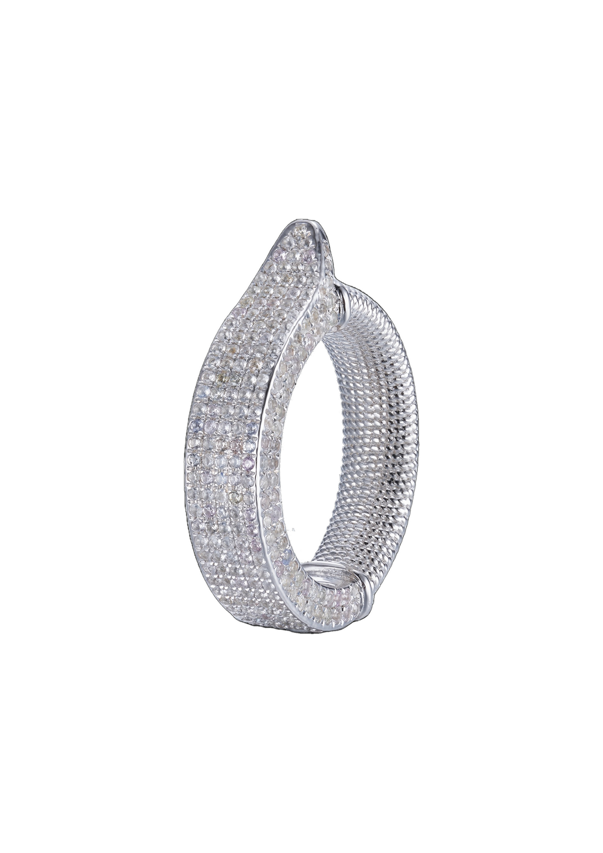 Wide Fishtail Ring in Sterling Silver
