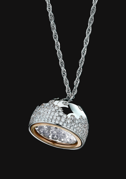 Vessel Necklace — White Sapphire in 18K Gold