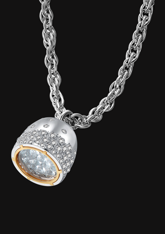 Small Vessel Necklace — White in 18K Gold