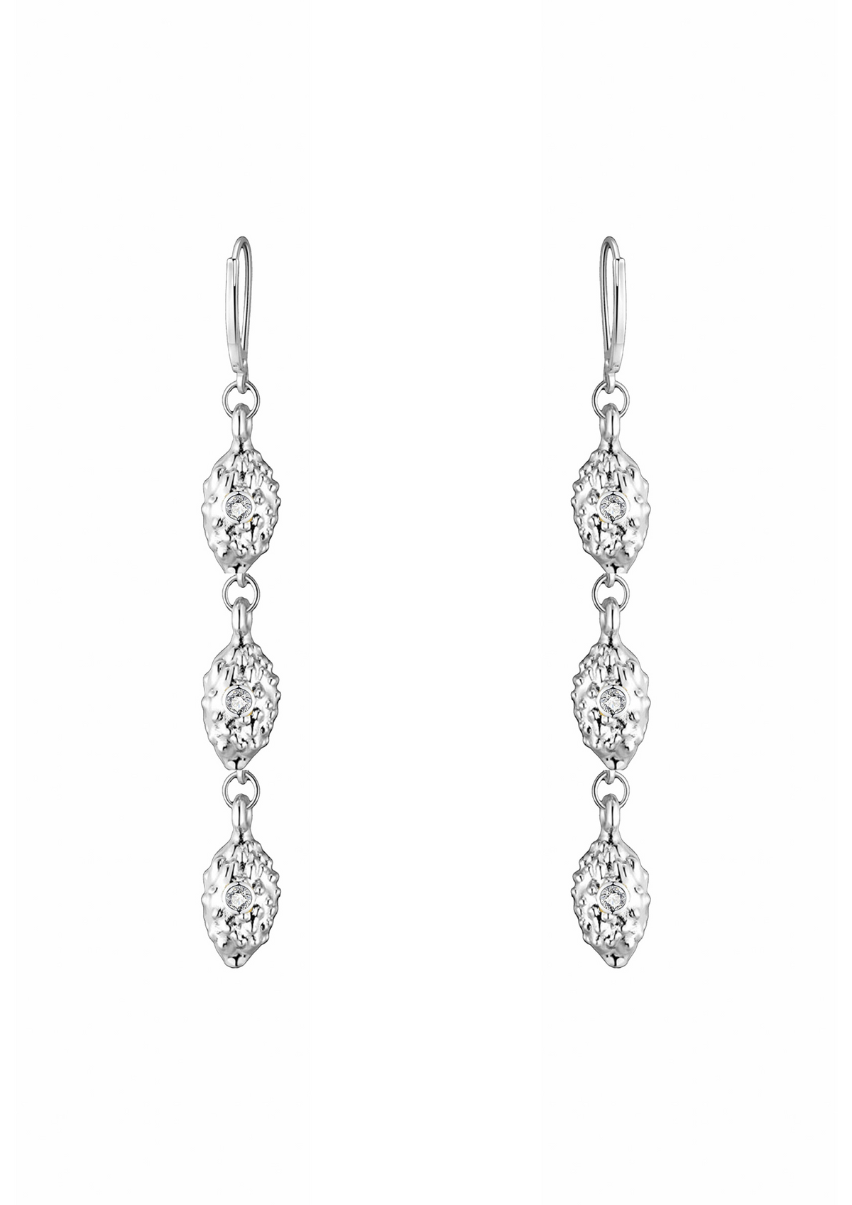 Three Cocoon Earrings in Sterling Silver