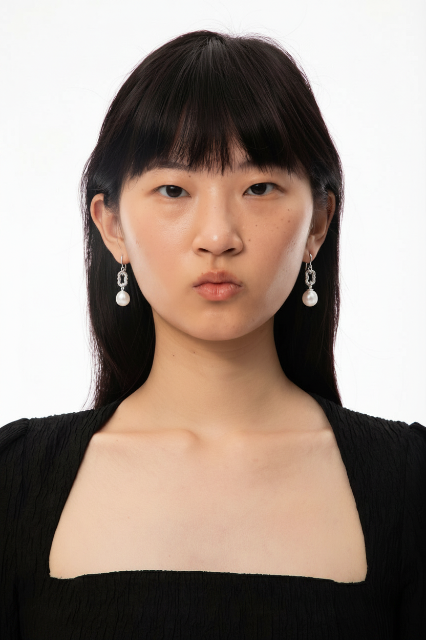 Natural Pearl diamonds Earring