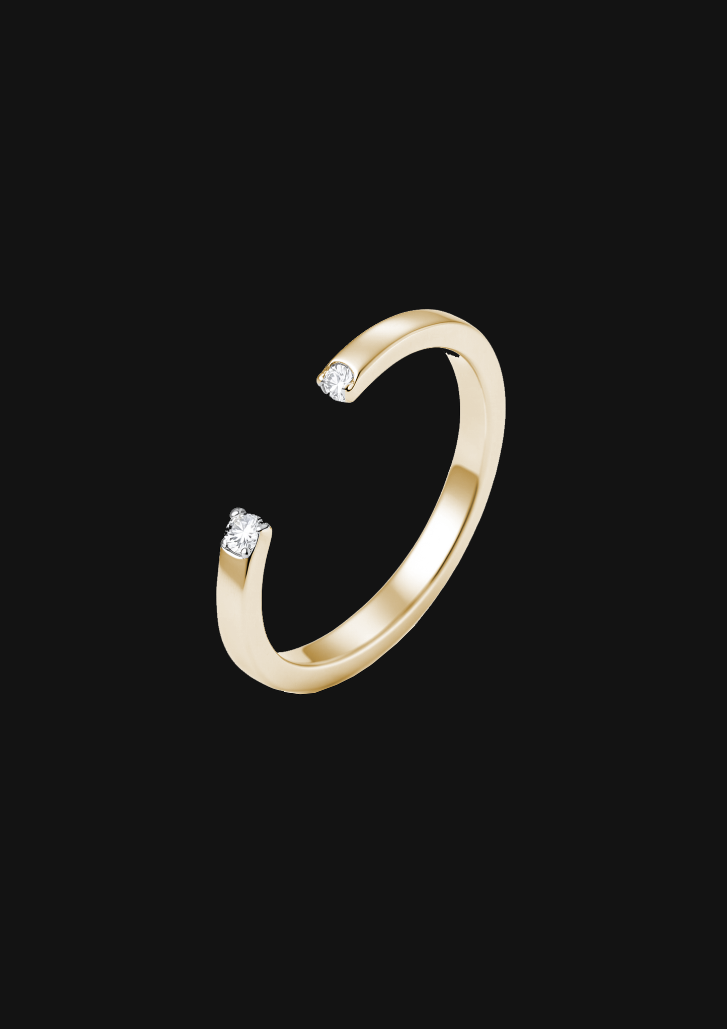 Single Diamond Open Ring