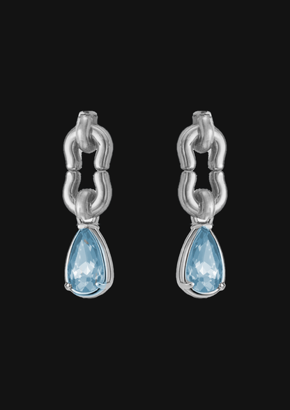 Aquamarine White Gold Earring