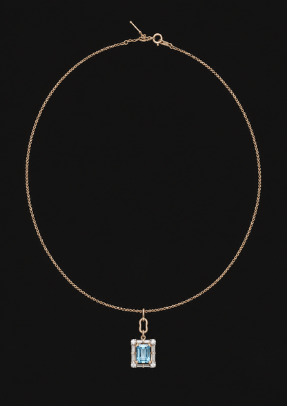 Logo Knot Square Colour Choker in 18K Gold — black background product cover
