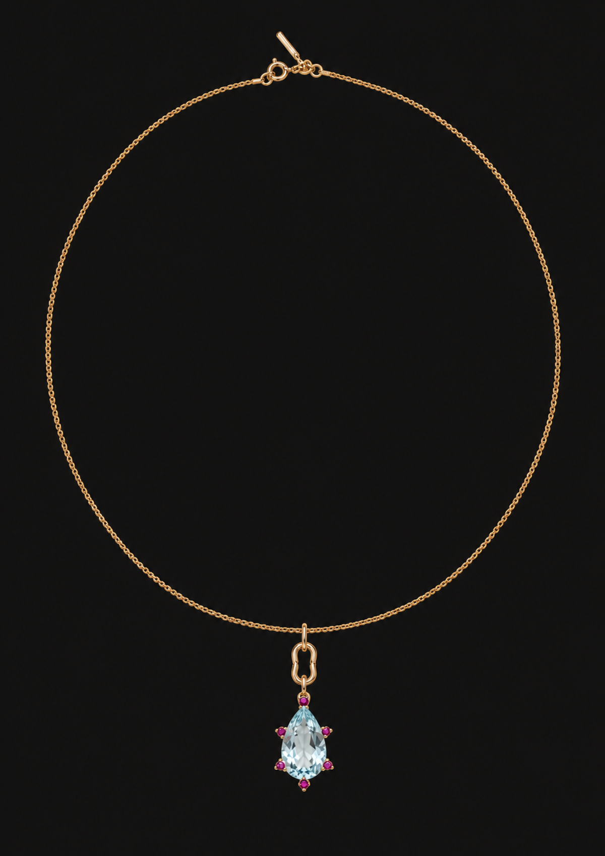 Logo Knot Colour Choker 07 in 18K Gold — black background product cover