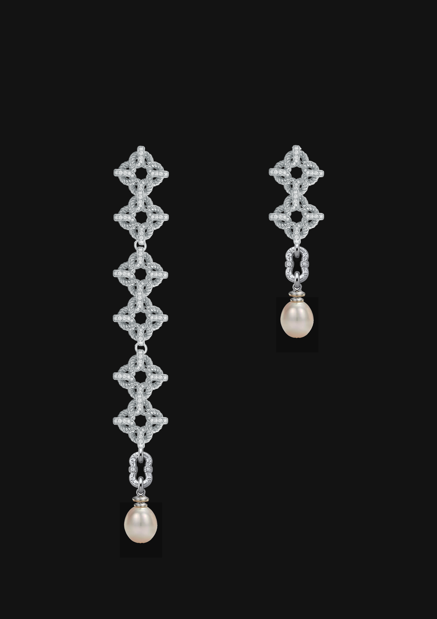 Logo Knot Fresh Pearl Earring
