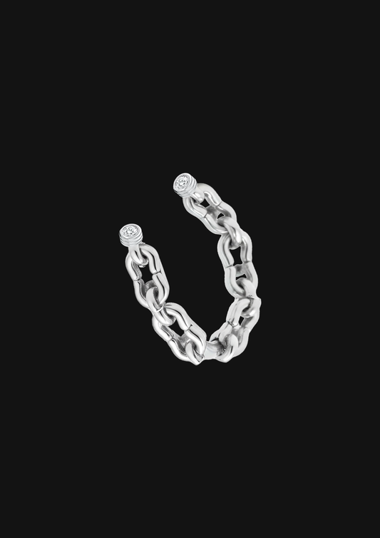 Chain Knot Diamond Open Ring