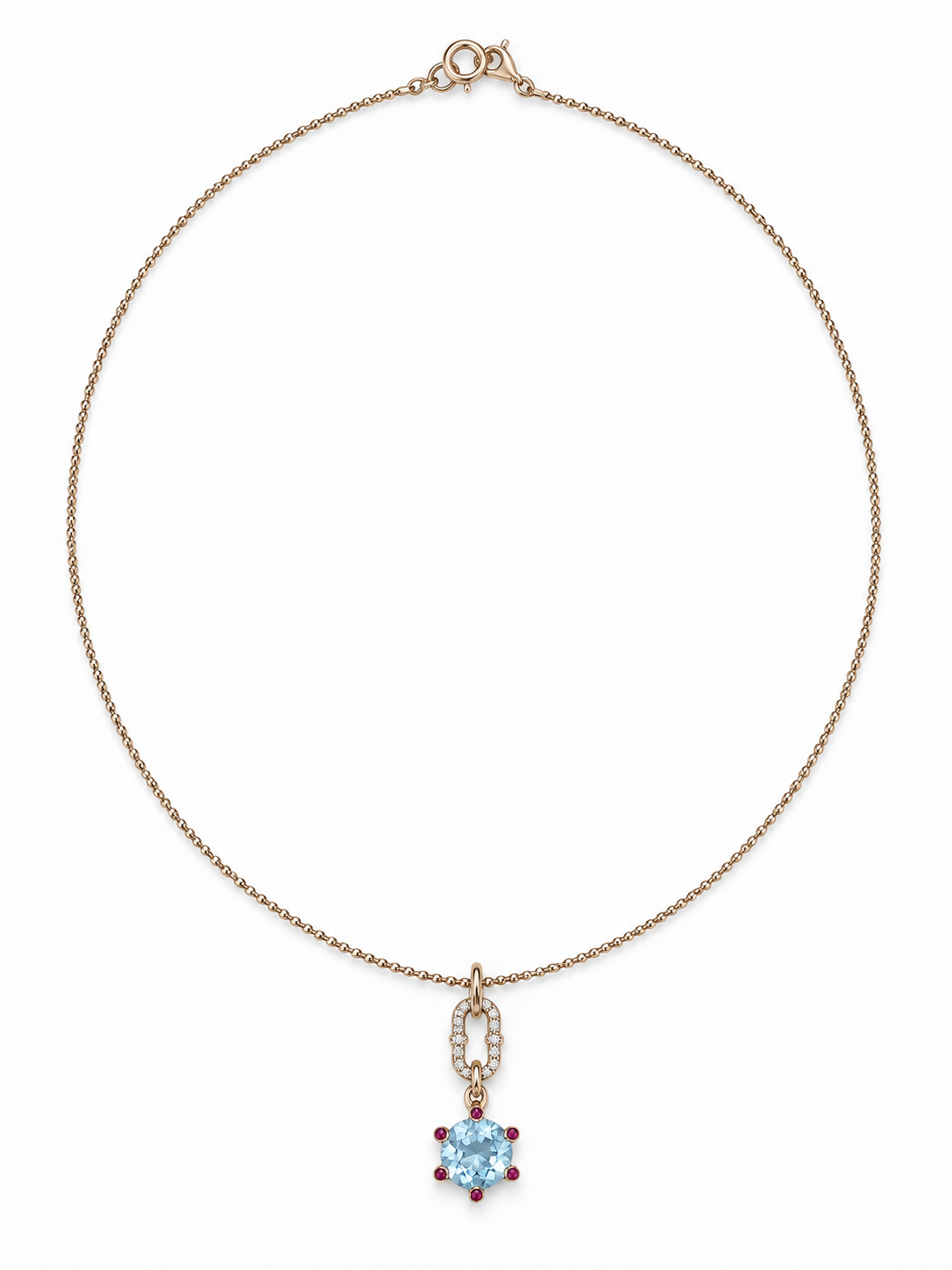 Logo Knot Teardrop Colour Choker in 18K Gold