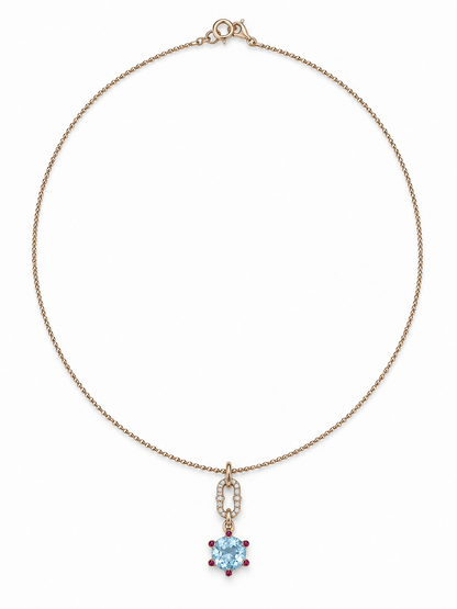 Logo Knot Teardrop Colour Choker in 18K Gold