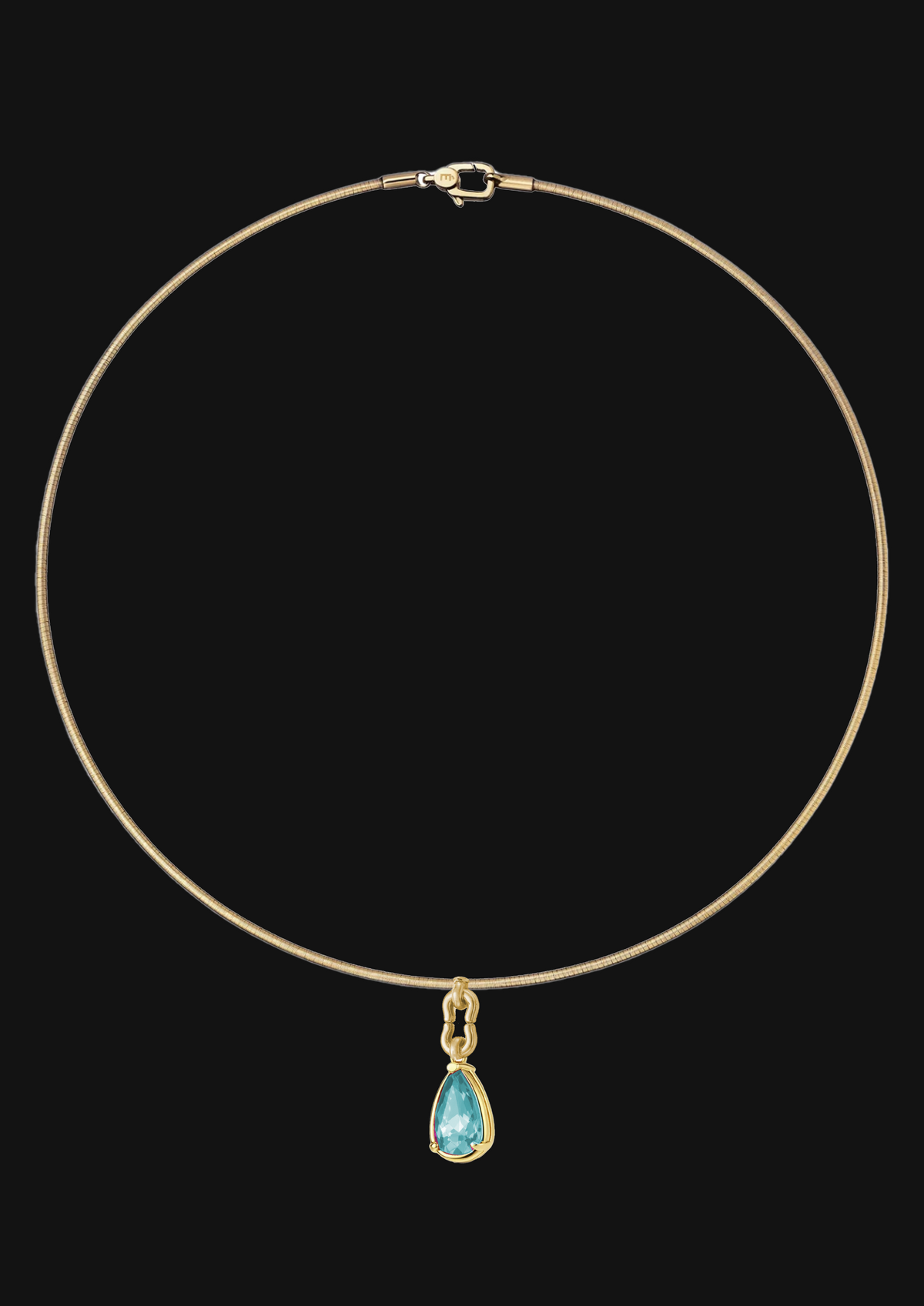 Logo Knot Colour Choker in 18K Gold