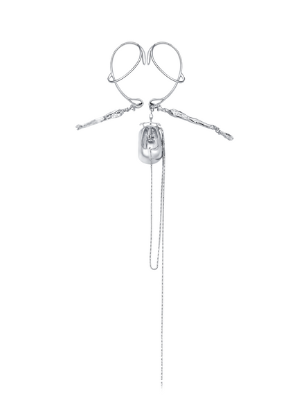Cocoon Ear Cuff 01 in Sterling Silver