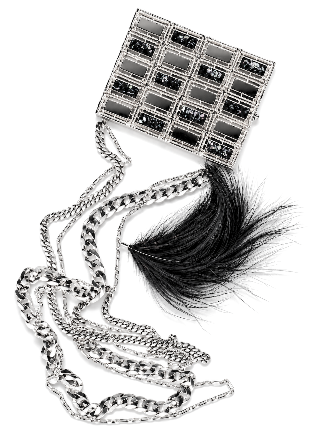 Embellished Silver Bag in Sterling Silver