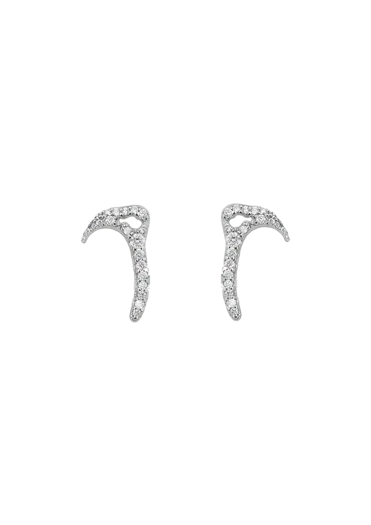 Shell Stud Earrings 02 in 18K Gold