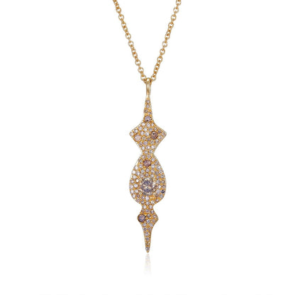 Coral Reef Brown Diamond Necklace in 18K Gold