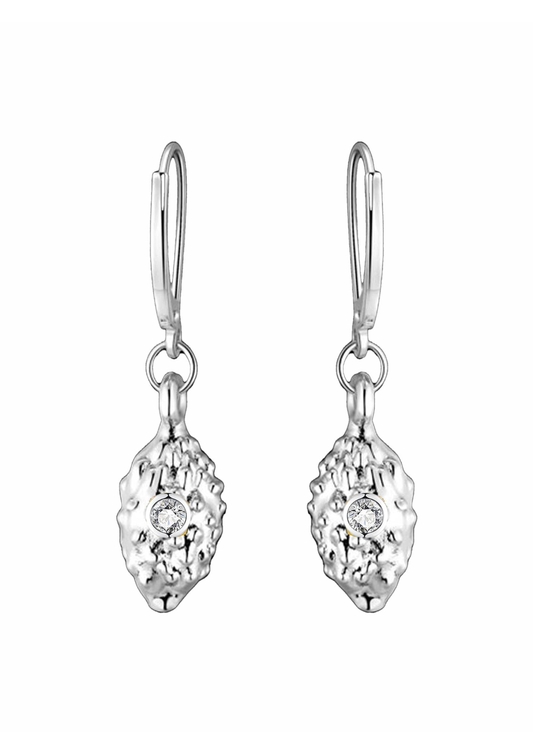 Cocoon Hoop Earrings in Sterling Silver white background cover