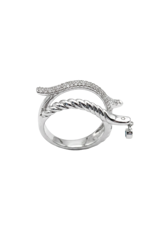 Triple Fishtail Ring in Sterling Silver white background cover