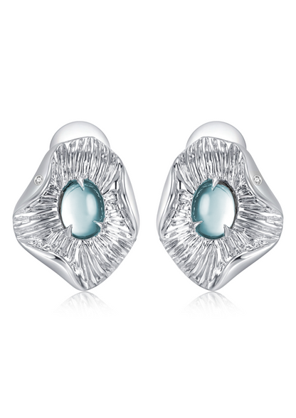 Urchin Stud Earrings in Sterling Silver white background cover