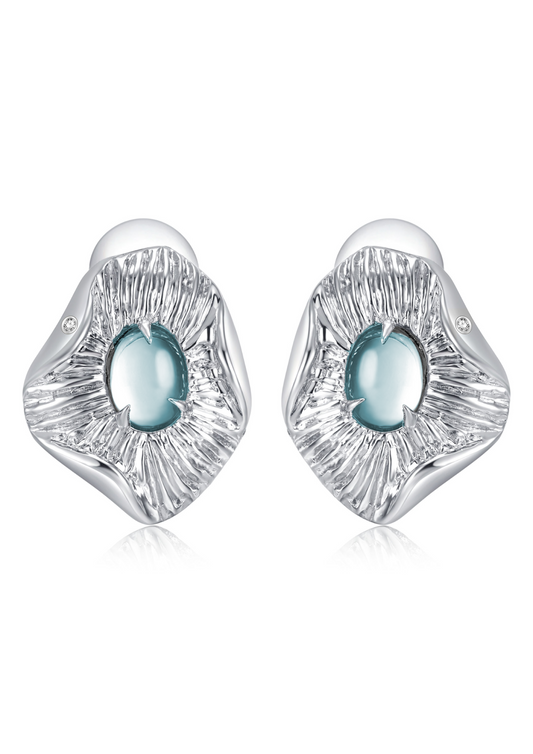 Urchin Stud Earrings in Sterling Silver white background cover